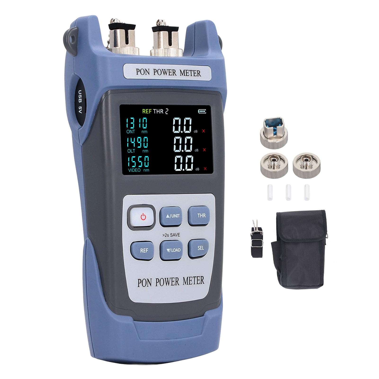 Handheld Optical Power Meter, Fast Accurate Fiber Optic Test Kit, Color LCD Screen, Design, 20 Hours Standby, for High Bandwidth Measurement Troubleshooting 1