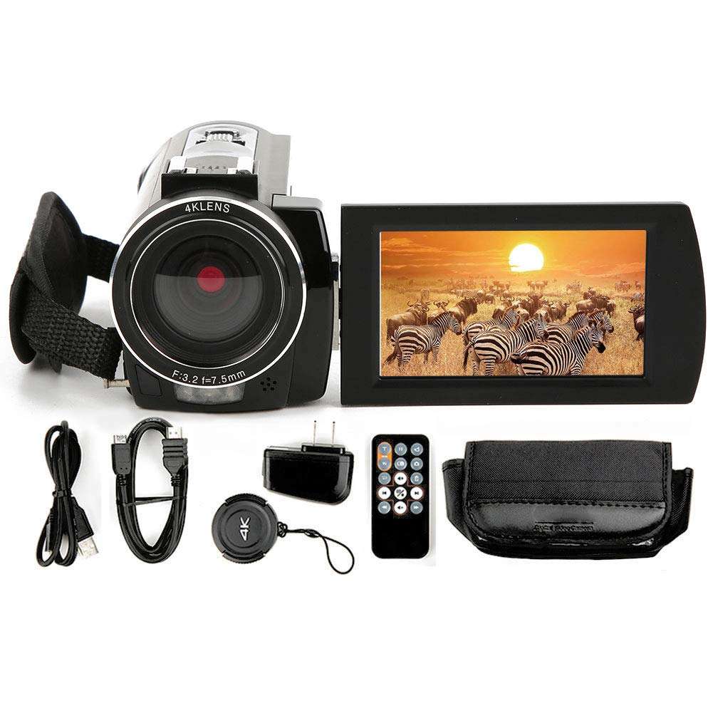 High Definition Video Camera Three Infrared Night Viewing Ir Lamps Digital Video Camera 3-Inch Color Touching Screen,for Home Travel(US standard (100-240v)) 1