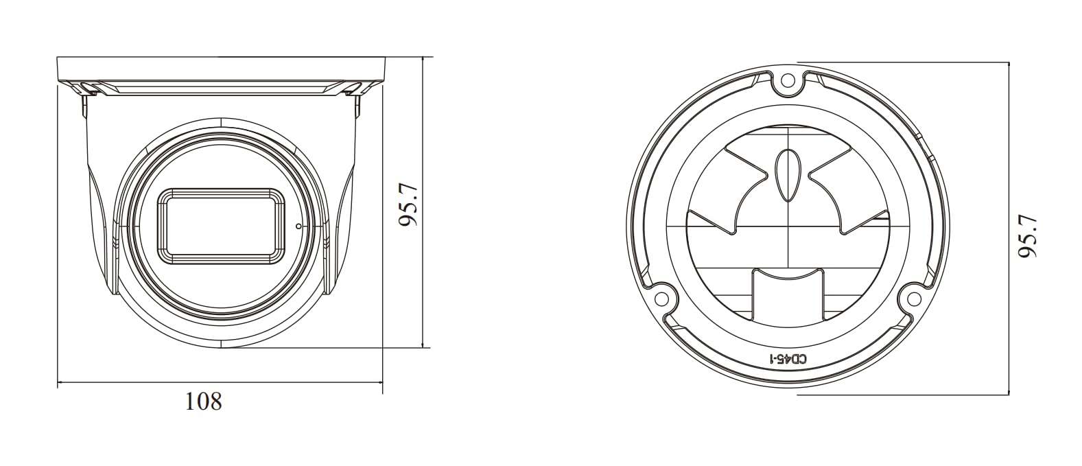 CCTVPRO 5MP Analog Turret Coax Camera, 4-in-1 AHD/TVI/CVI/CVBS Security Camera for Titanium HDC-IRD5AE34-28, 2.8mm Fixed Lens, 98ft Night Vision, Built-in Mic, IP67, Surveillance DVR System, White 3