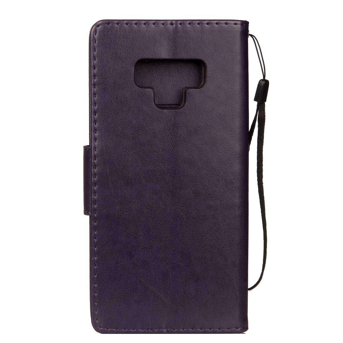 DINGXUEMEI XUEMEI CASE Multi-Functional Cell Phone Cases & Covers Embossed Butterfly Pattern Horizontal Flip Leather Case with Card Slot & Holder & Wallet & Lanyard for Galaxy Note9(Black) 3