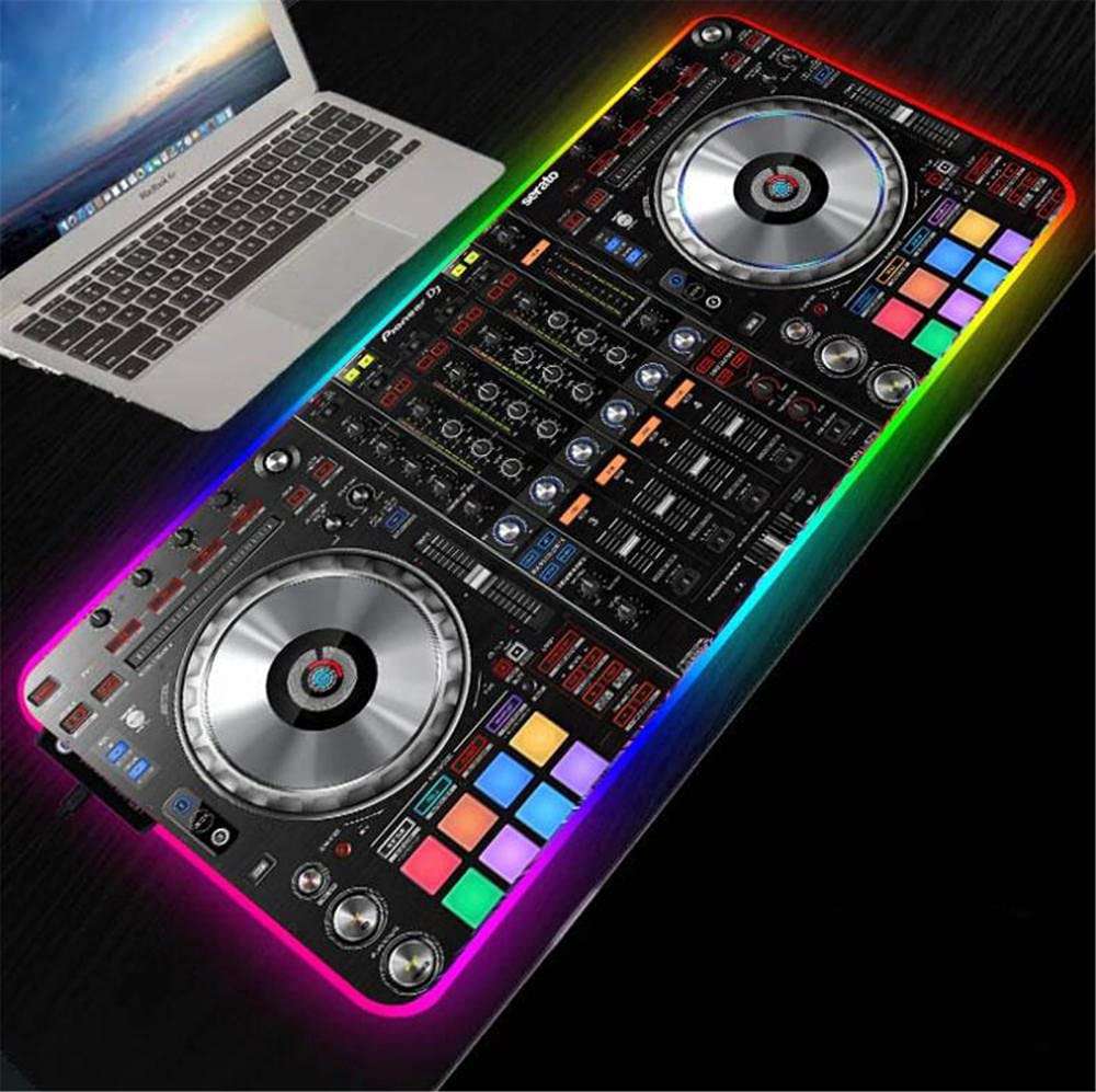 Gaming Mouse Pads Dj Hand Drive Led Gaming RGB Gamer Large Mousepad Lighting USB Keyboard Colorful Desk Pad for Pc Laptop Desktop 700X300mm