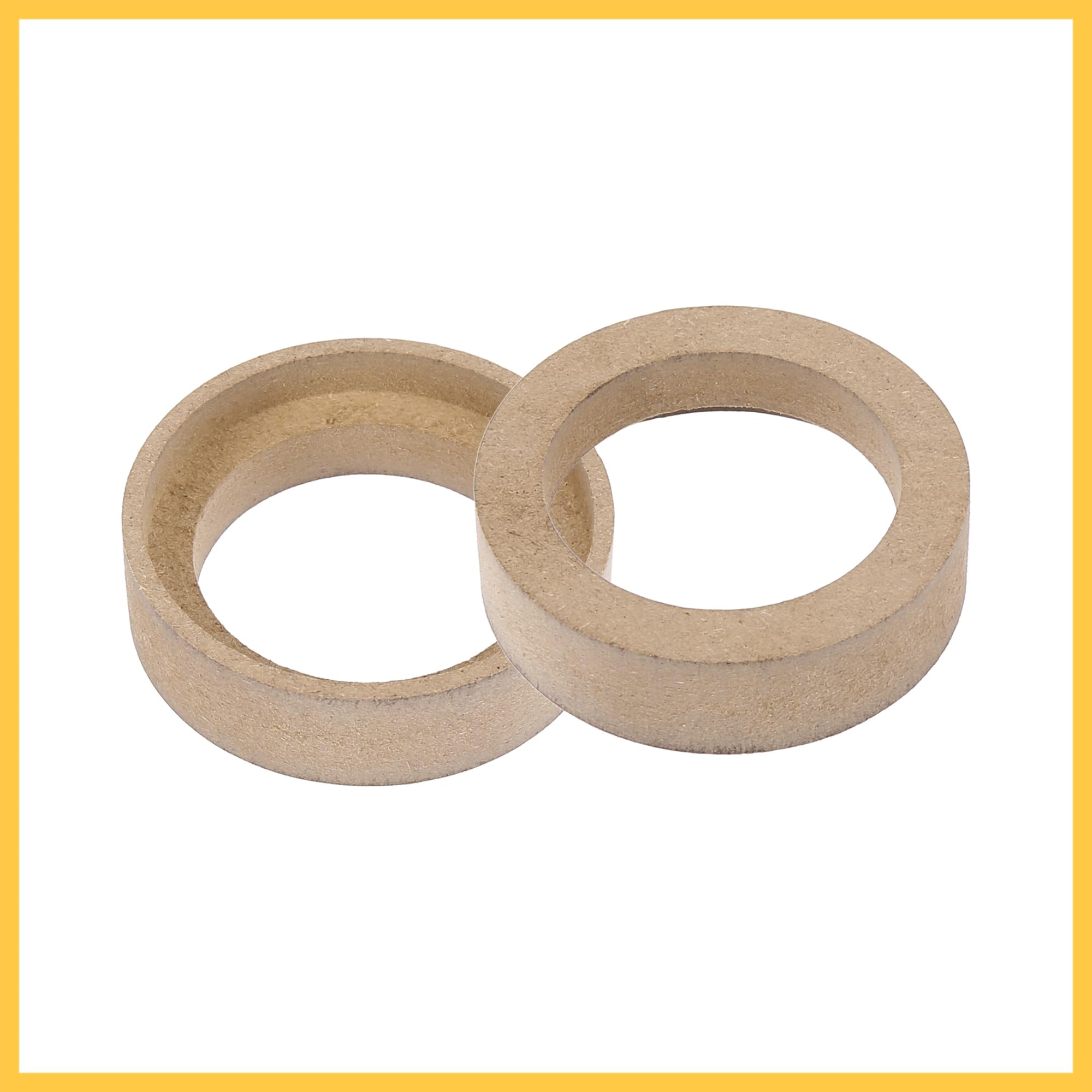 REPAIROCK 2Pcs Car Speaker Spacer Ring Adaptor Brackets Mounting Spacer Recess Bezel Plate Wood 50mm ID for 1.2 Inch Speakers Auto Replacement Parts 6
