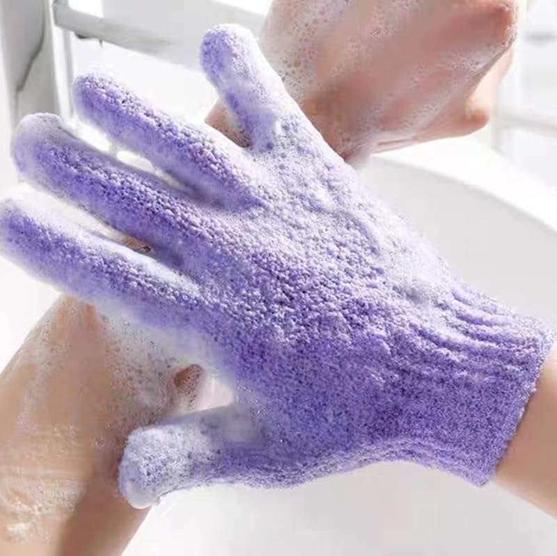 MobFest® Exfoliating Bath Gloves Tan Removal | Remove Dead Skin And Dirt | Deep Clean Exfoliating Glove - Multicolor (8) 6