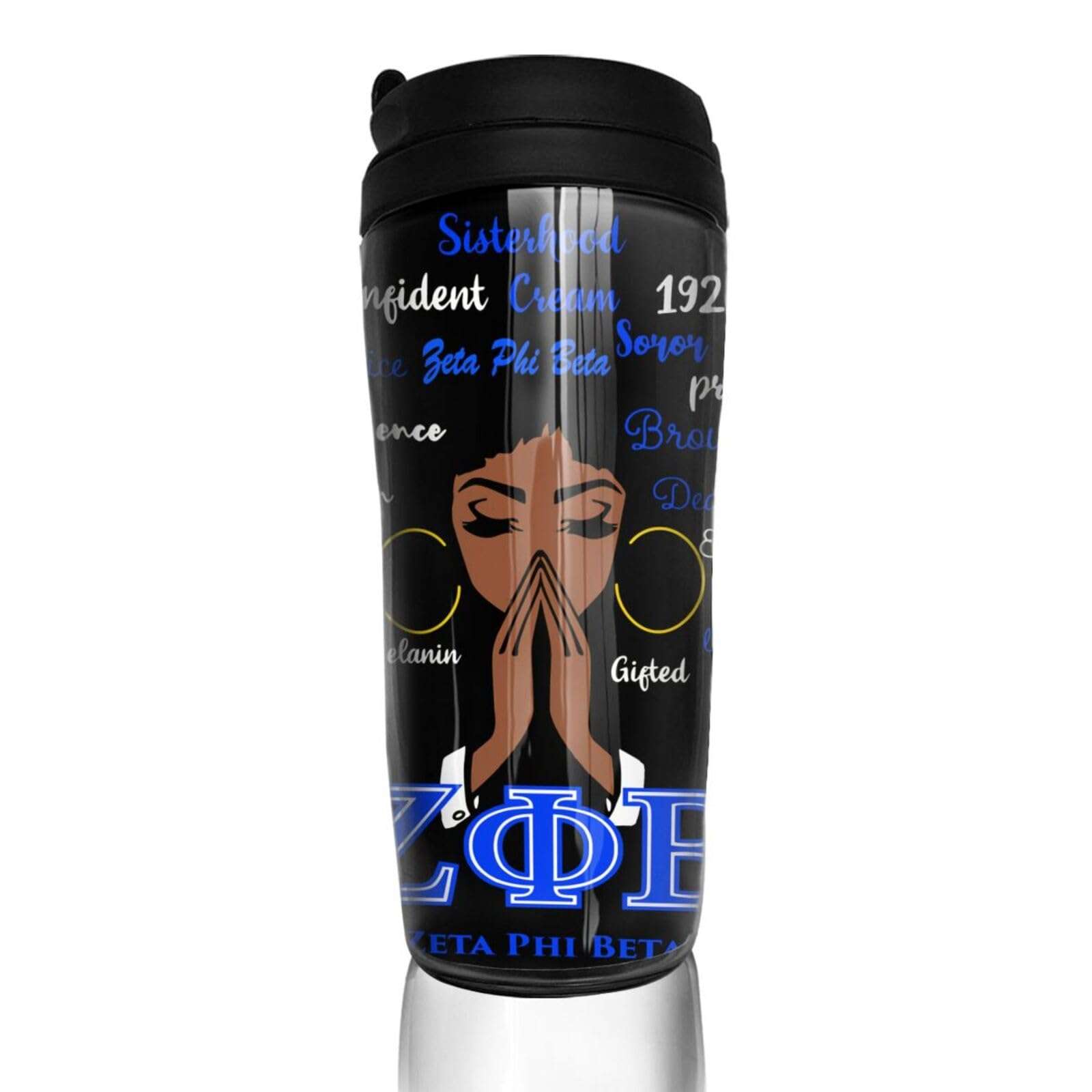 KaRFRi Coffee Cups Sorority Paraphernalia Gifts 1920 Sorority Blue And White Gifts Women 12oz Reusabl Tumblers Stainless Steel 1