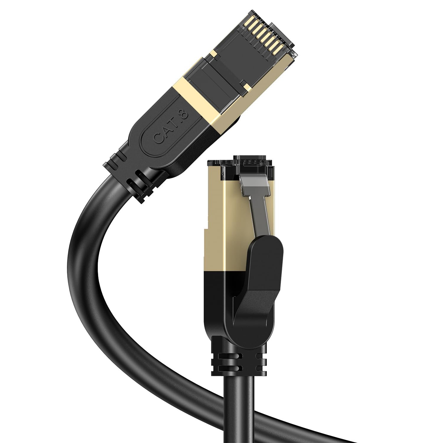 JOSTORT - Cat 8 Ethernet Cable,1.5FT (5 Pack) Outdoor&Indoor Heavy Duty High Speed Internet Network Wire, 40Gbps 2000Mhz SFTP RJ45 Patch Cord,Professional LAN Cable Shielded in Wall, for Router/Modem