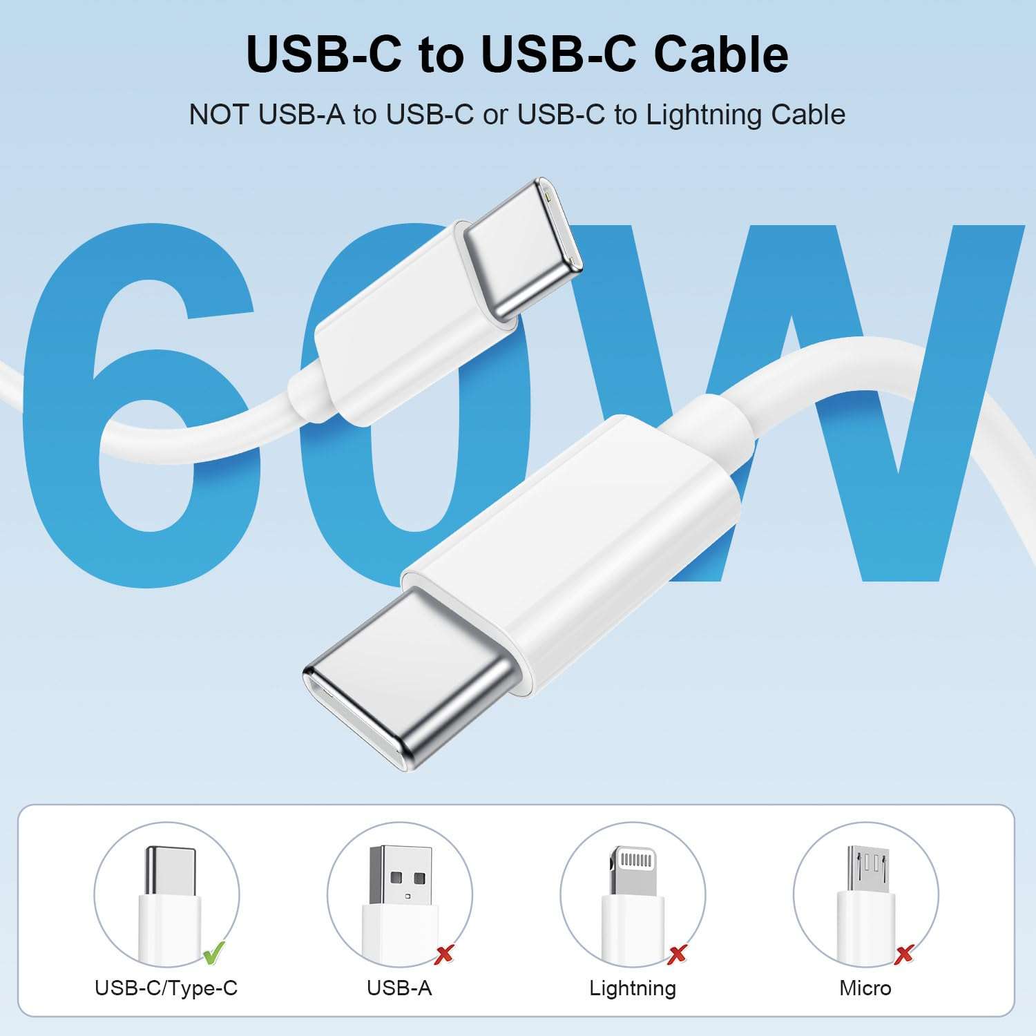 New iPhone 15 16 Chargers Fast Charging, 2Pack 20W USB C Wall Charger for iPhone 16 Pro Max with 2Pack 10FT USB C to USB C Cable Compaitble with iPhone 16/16 Plus/15/15 Pro Max/iPad Pro 3