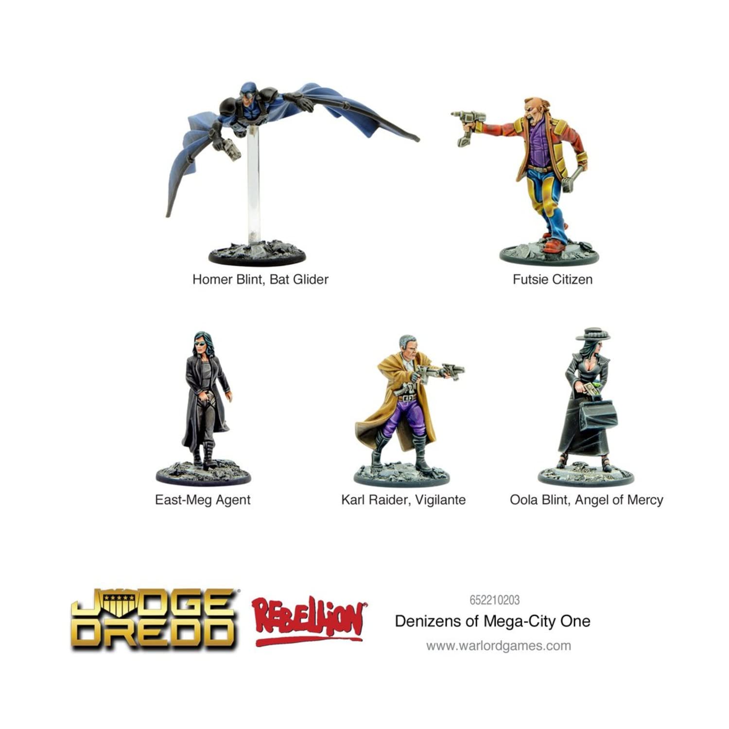 Warlord Judge Dredd Arch Denizens of Mega City One Figures for Judge Dredd Miniatures Table Top War Game 652210203 3