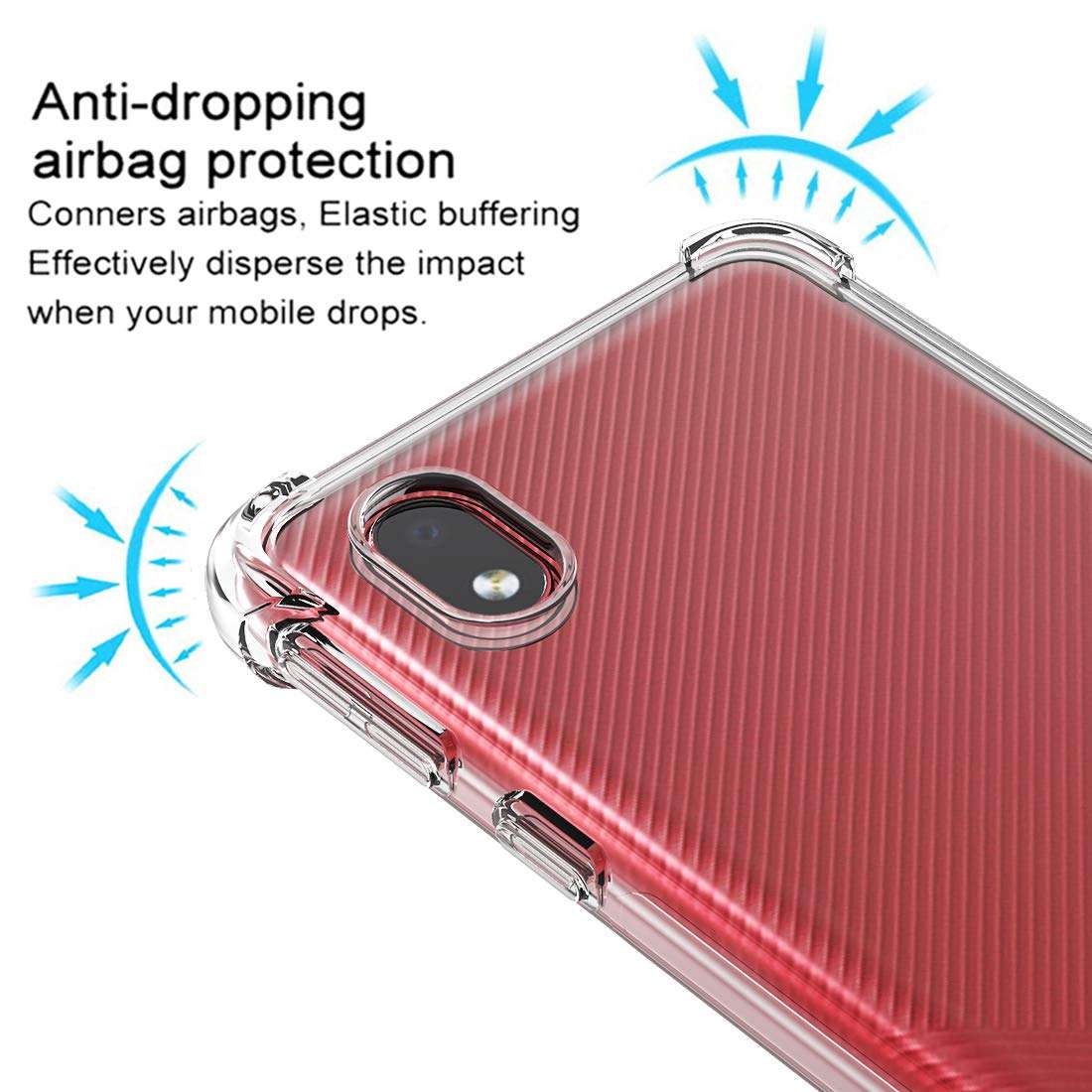 Osophter for Galaxy A01 Core Case,Galaxy M01 Core Clear Transparent Reinforced Corners TPU Shock-Absorption Flexible Cell Phone Cover for Samsung Galaxy A01 Core(Clear) 5
