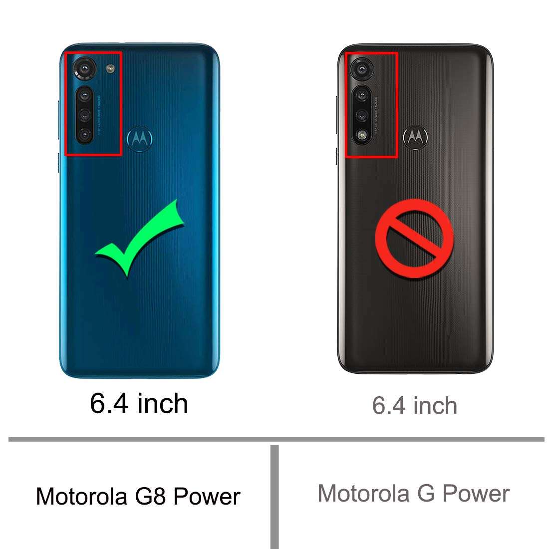 Osophter for Motorola Moto G8 Power Case Shock-Absorption Flexible TPU Rubber Protective Cell Phone Cover for Motorola Moto G8 Power(Red) 2