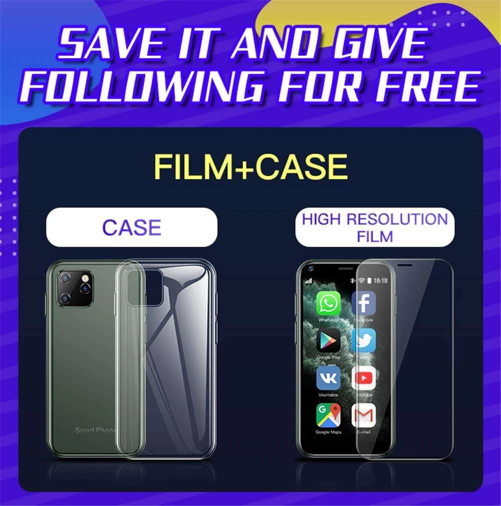 SOYES XS11 Mini Cute Smartphone 1GB RAM 8GB ROM 2.5' Android 6.0 2.0MP Dual Sim Google Play GPS Mobile Phone Green 6