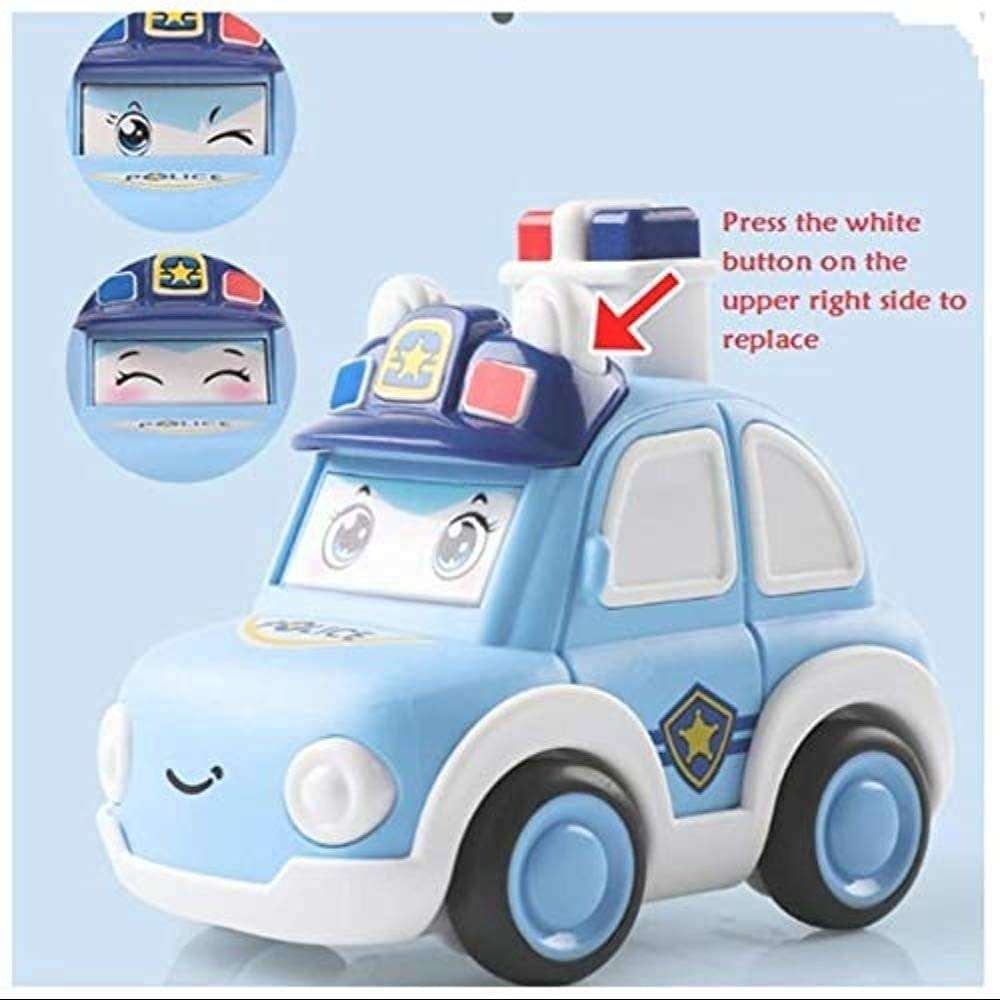 JYOTI HUB Kid New Play Set Plastic Ambulance & Police Car (Pack of 2) Friction Powered Press and Go Vehicle Toy for Kids 3