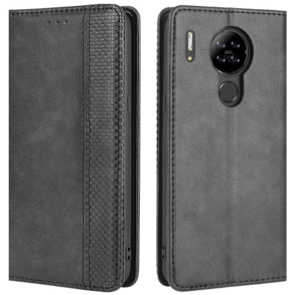 HualuBro Case for Blackview A80 / Blackview A80S, Retro PU Leather Full Body Shockproof Wallet Flip Case Cover with Card Slot Holder for Blackview A80 Phone Case (Black) 1