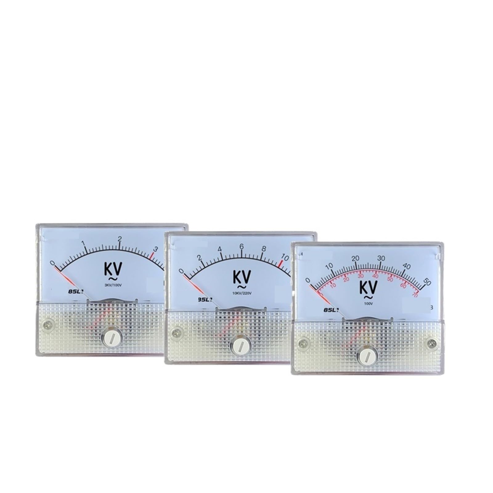 Voltmeter 85L1 AC High Voltage Voltmeter 3.6kV 6kV 7.2kV 10kV 12kV Pointer Meter 100V Input(AC3.6KV 3KV 100V) 3