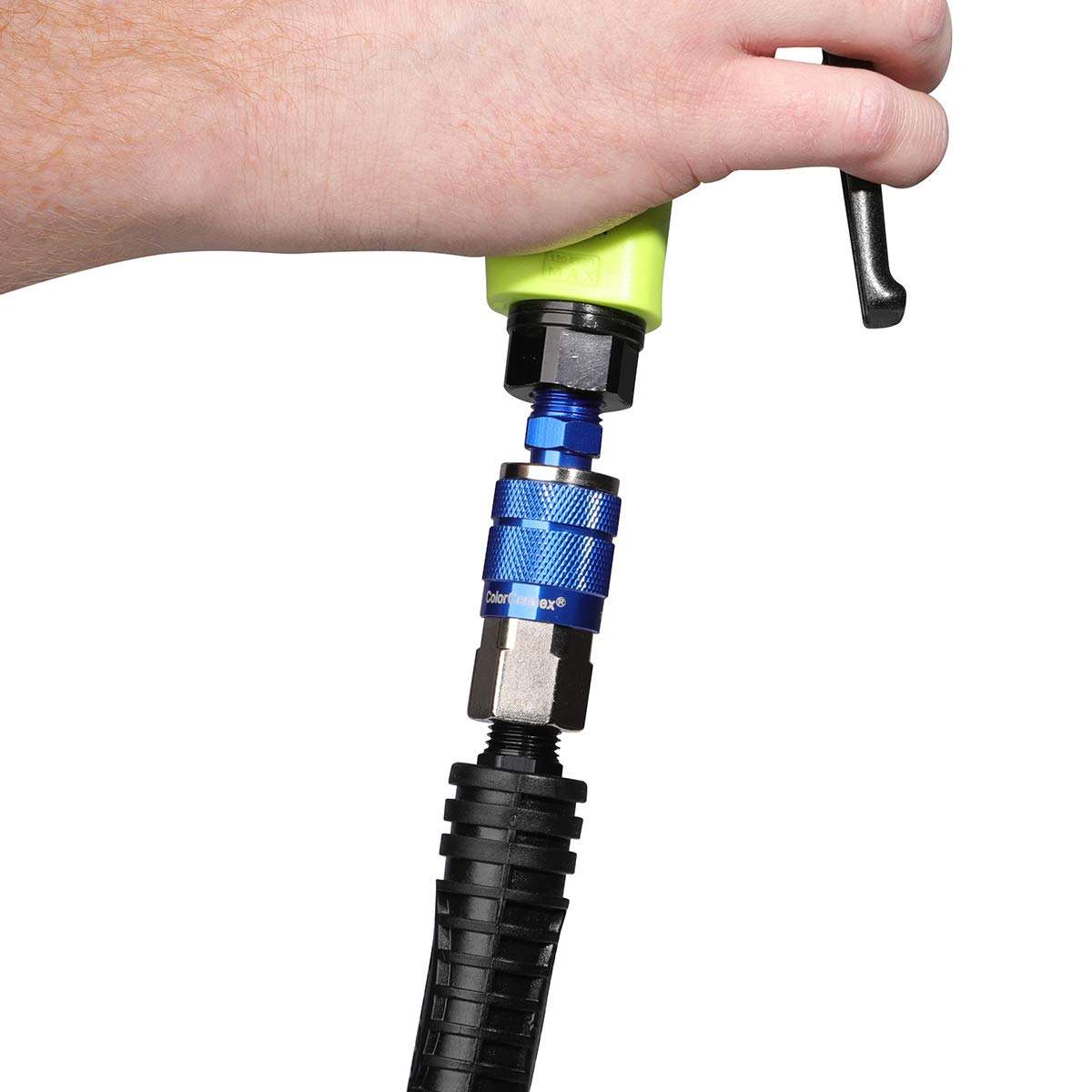 ColorConnex Coupler & Plug Kit, Automotive Type C, 1/4" NPT, Blue, 14-Piece - A72458C 4