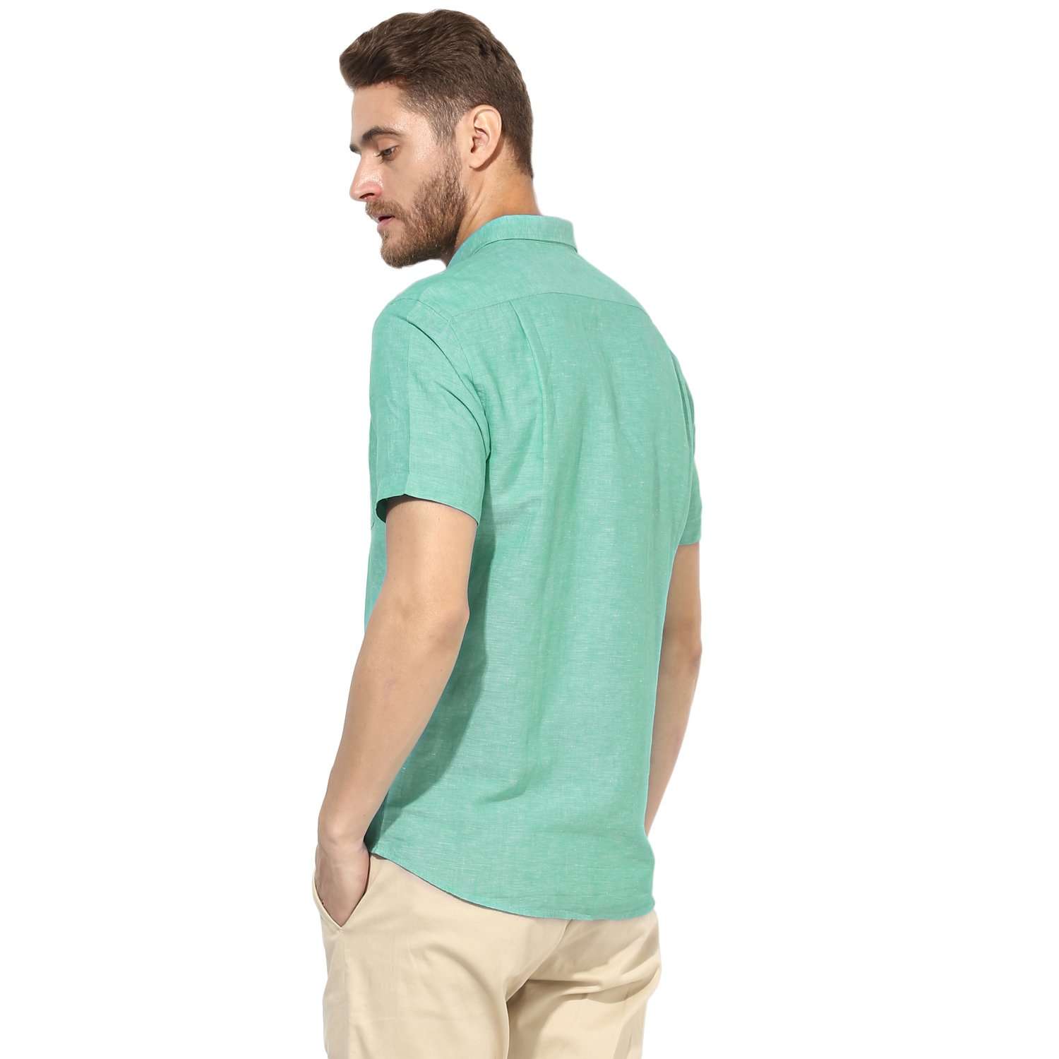Red Tape Men's Solid Regular fit Casual Shirt (RSH6426A_Green_M 4