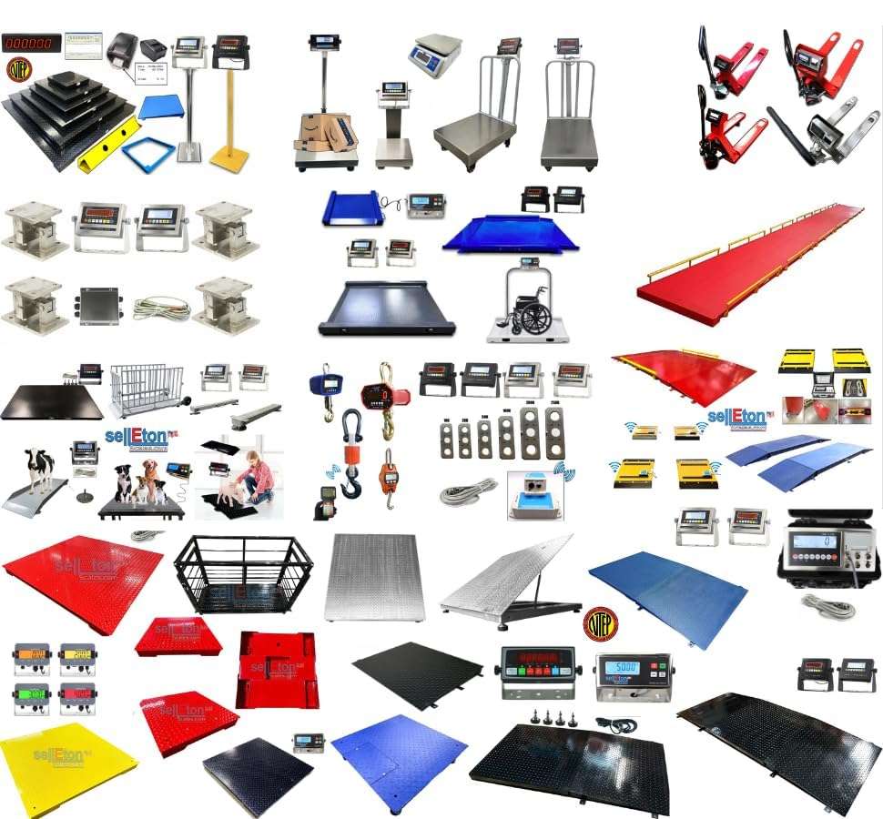 SellEton SL-700-5x5-NN 60" x 60" (5' x 5') Floor Scale/Pallet Size with Indicator (Yellow, 60" x 60" (10,000 lb x 1 lb)) 6