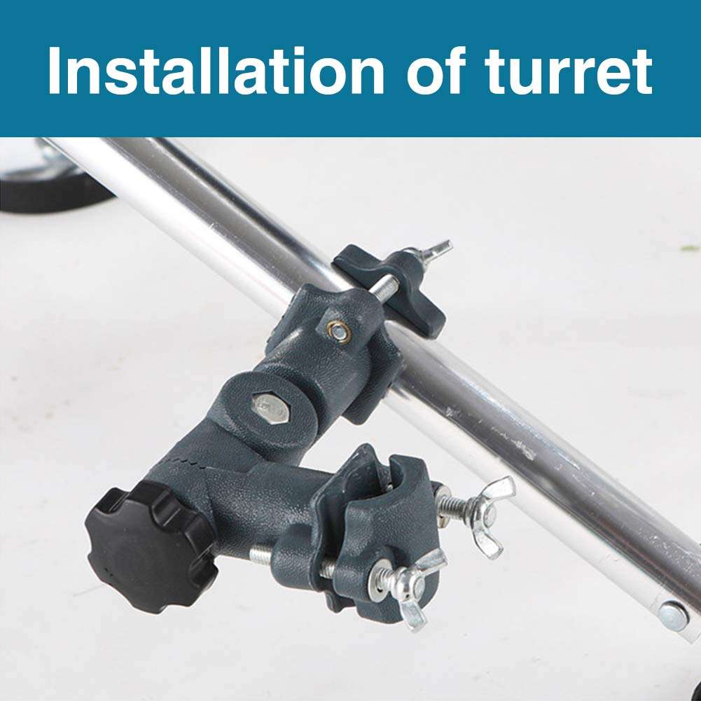 Durable Umbrella Bracket Multifunction 360 Degree Rotation Bait Tray for Fishing Fort, Fishing Box, Fishing Rod Platform, Fishing Chair, Fishing Box and Umbrella(Black) 5