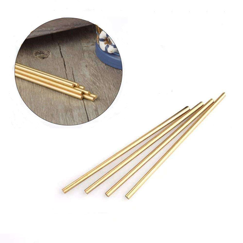 9mm Brass Rod Brass Round Stock Solid Brass Rods Lathe Bar Stock Kit 9mm/0.35 in Diameter 12 Inch in Length,2 PCS 6
