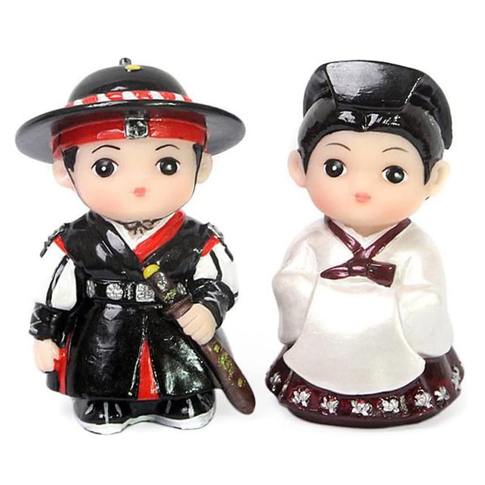 ECSD Korean Traditional Folk Decorations Figurine - Daejanggeum 3in Korean Hanbok Handicraft Product Collectible Figurine