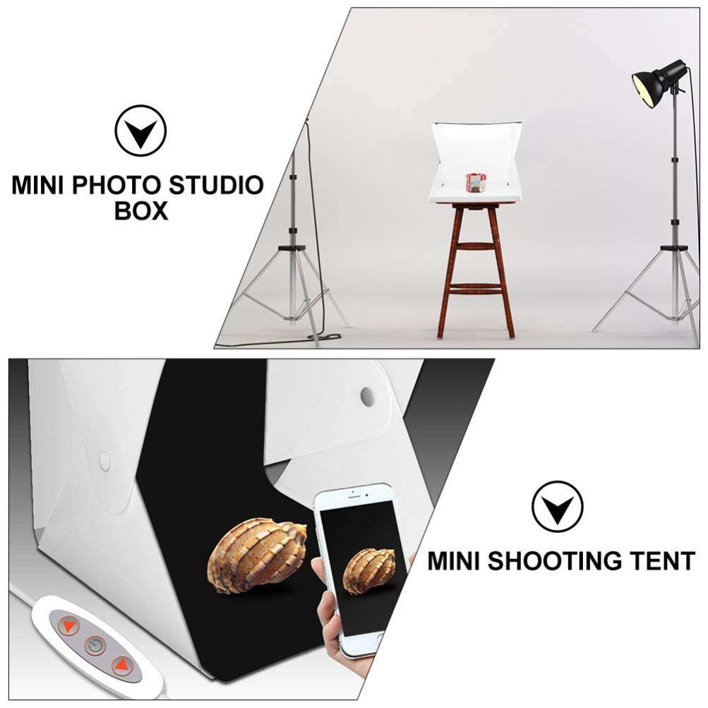 OSALADI Portable Tent Led Light Box Mini Photo Studio Box Portable Photo Studio Shooting Tent Photography Table Light Box with 6 Colors Background Portable Tent Led Light Box 5
