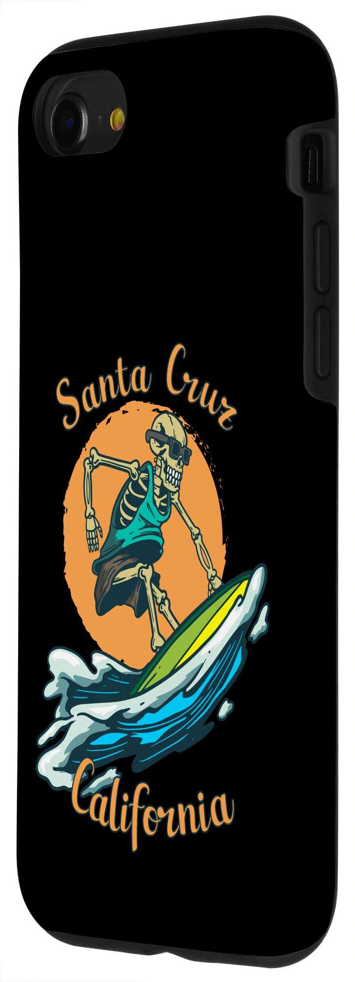 iPhone SE (2020) / 7 / 8 Surfer Sketeton Surfboard Santa Cruz California Retro Case 2