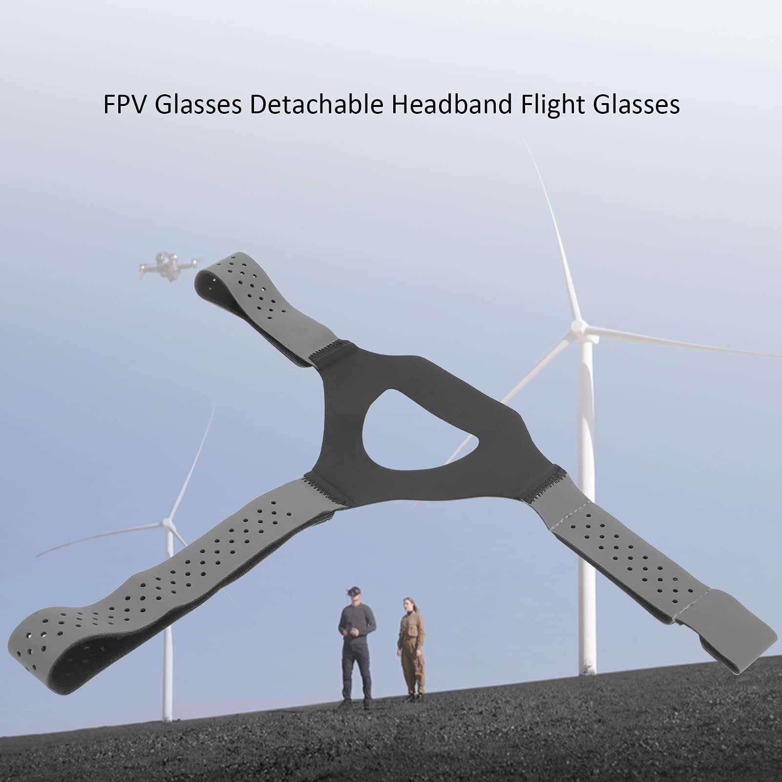 FPV Glasses Strap, Easy Install FPV Glasses Headband for Strap Replacement for FPV(grey) 5