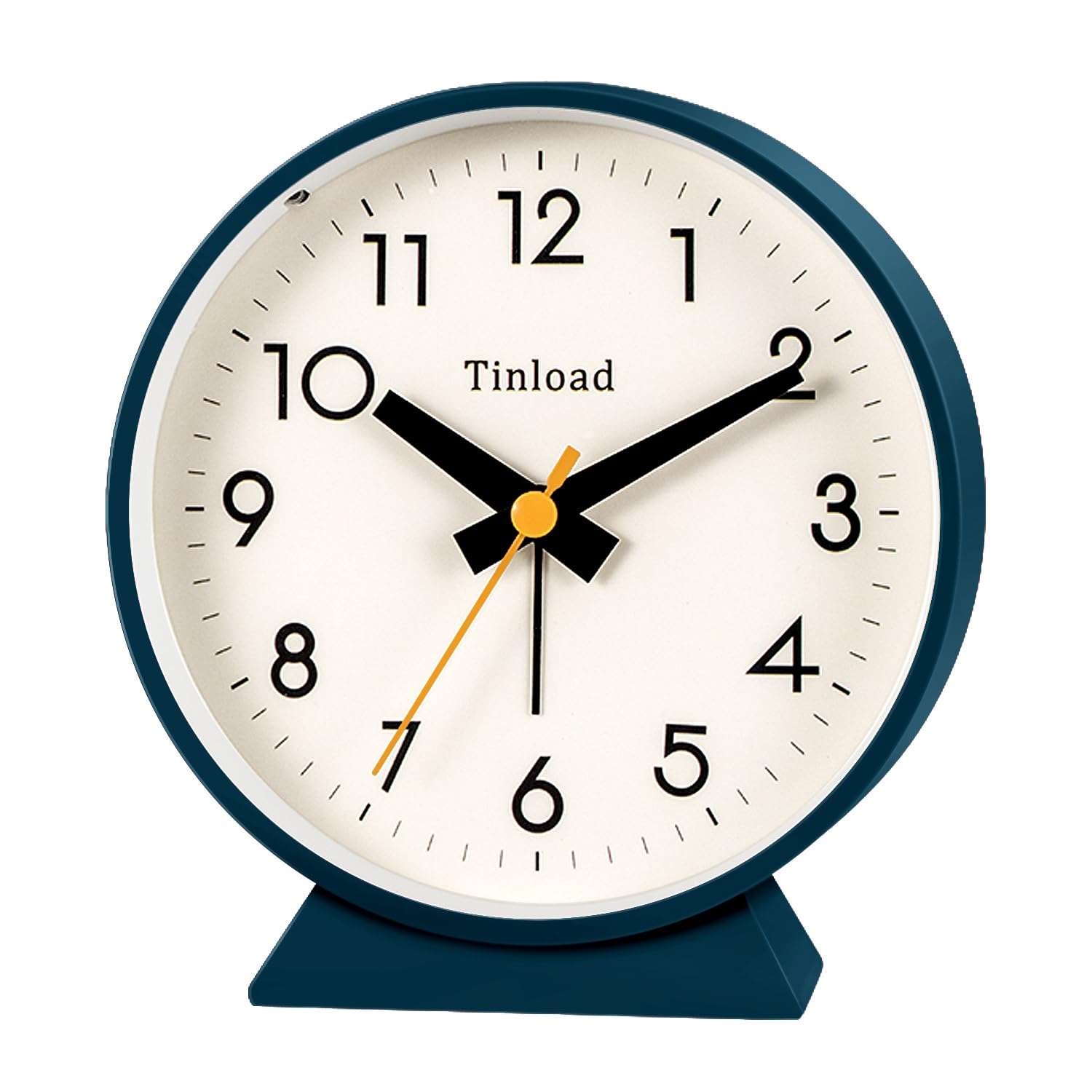 Tinload 4.5" Battery Operated Antique Retro Analog Alarm Clock, Small Silent Bedside Desk Clock with Manual Light, Battery Operated, Snooze, for Living Room, Bedroom, Bedside, Desk(Dark Green) 1