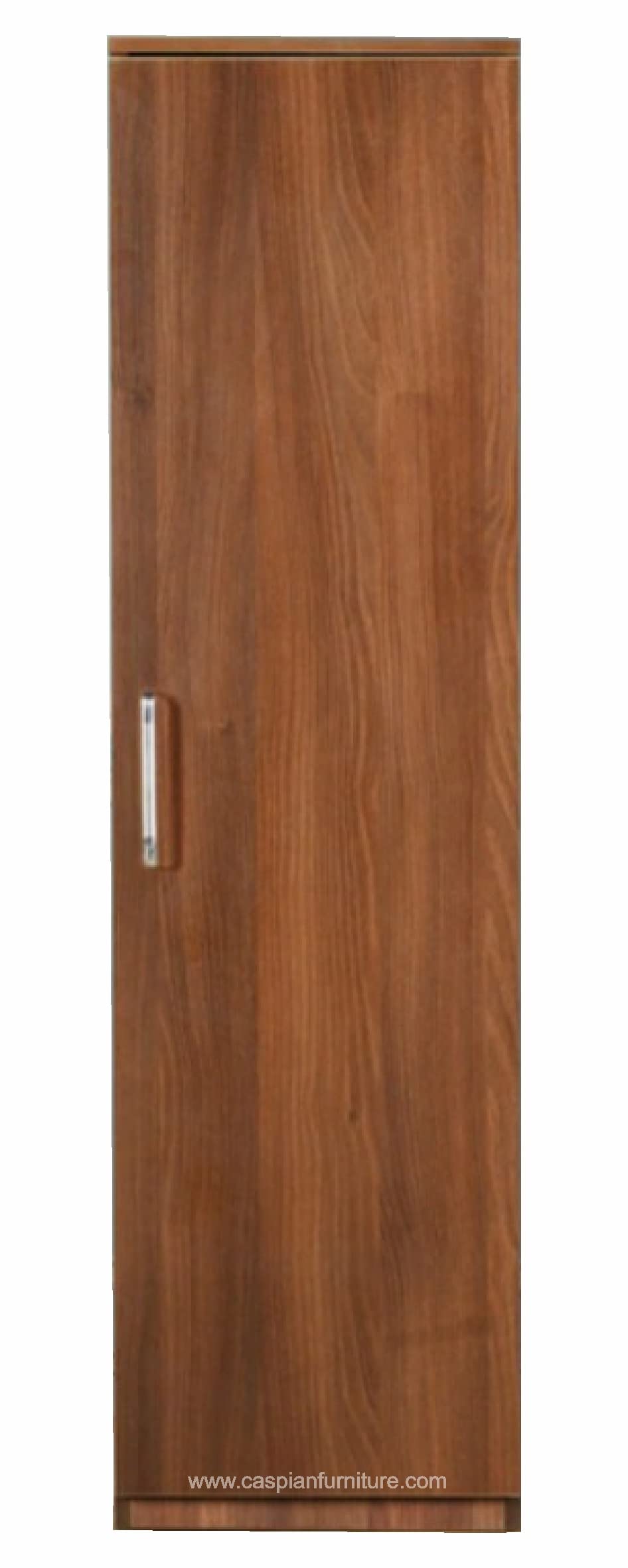 CASPIAN Furniture Light Brown Engineered Wood Single Door Wardrobe/Cupboard with 4 Shelves and 5 compartments | Home Storage Cupboard