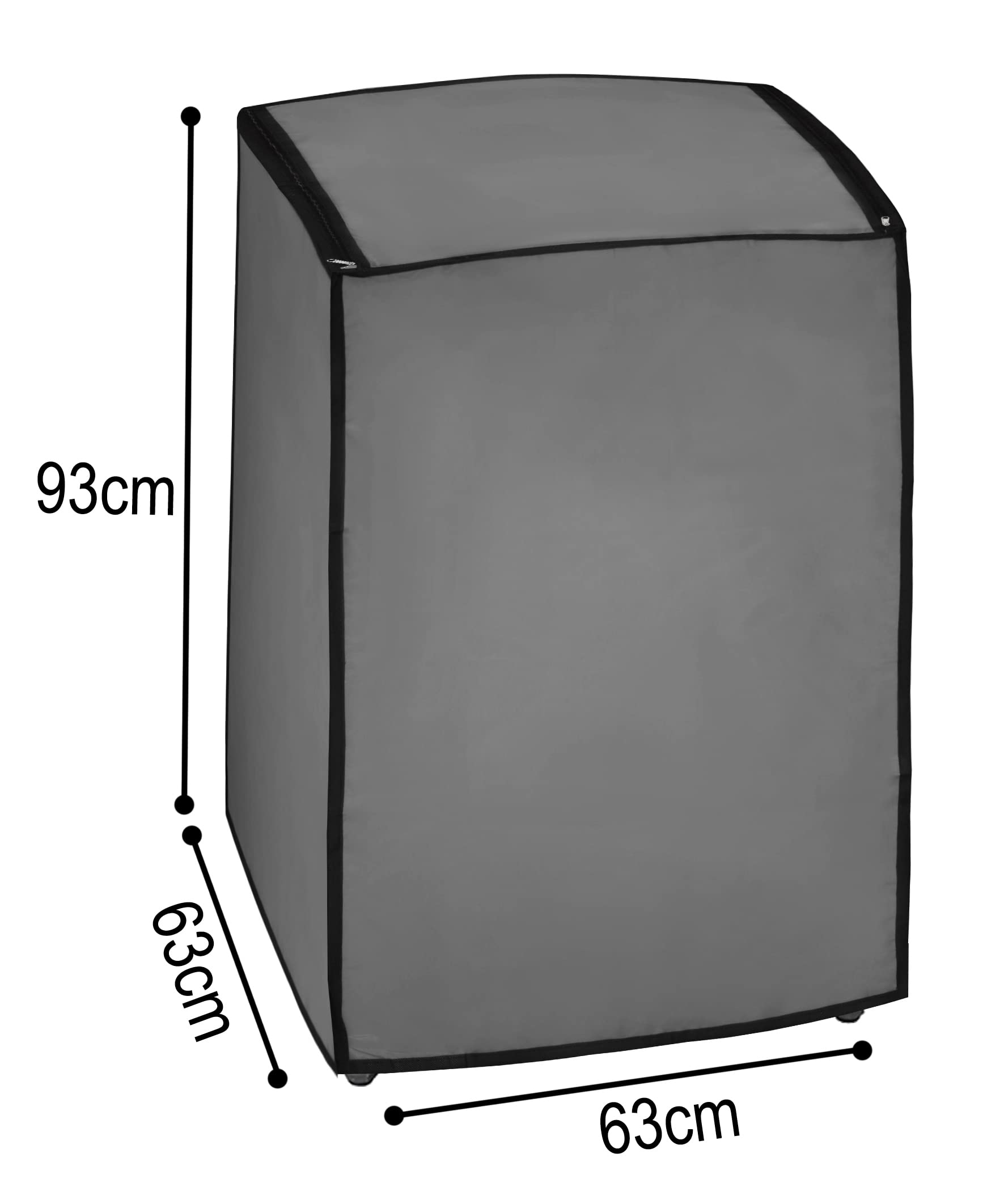 Amazon Brand - Umi. Top Load Washing Machine Cover Suitable for Samsung Back Panel 8.5 Kg, 9 Kg, 9.5 Kg, 10 Kg (63cmsX63cmsX93cms, GREY) 5