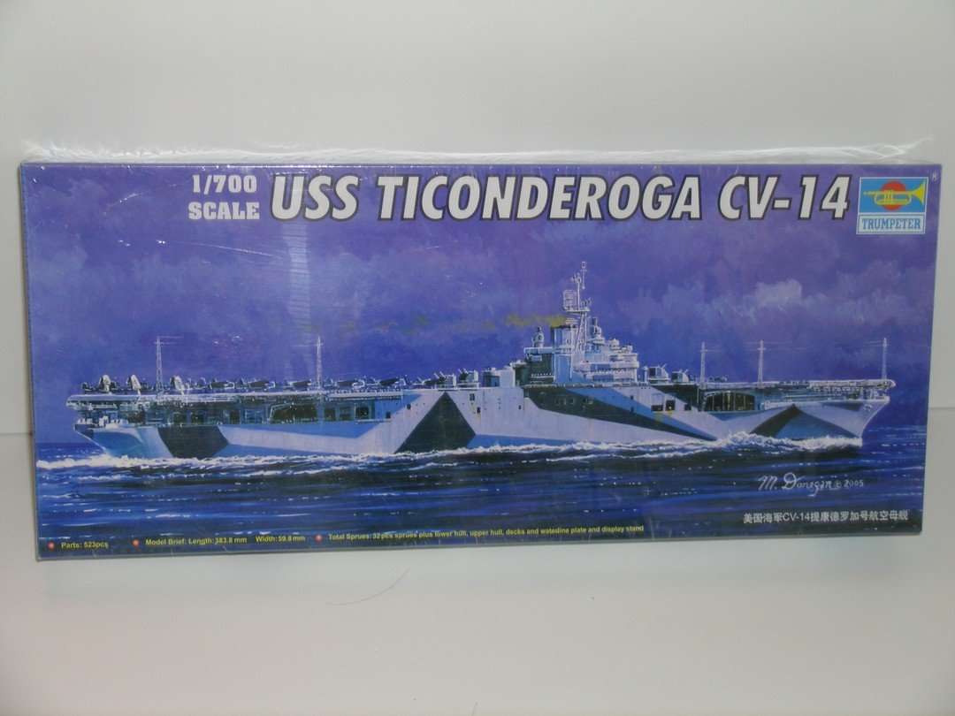 Trumpeter 1/700 USS Ticonderoga CV14 Aircraft Carrier Model Kit