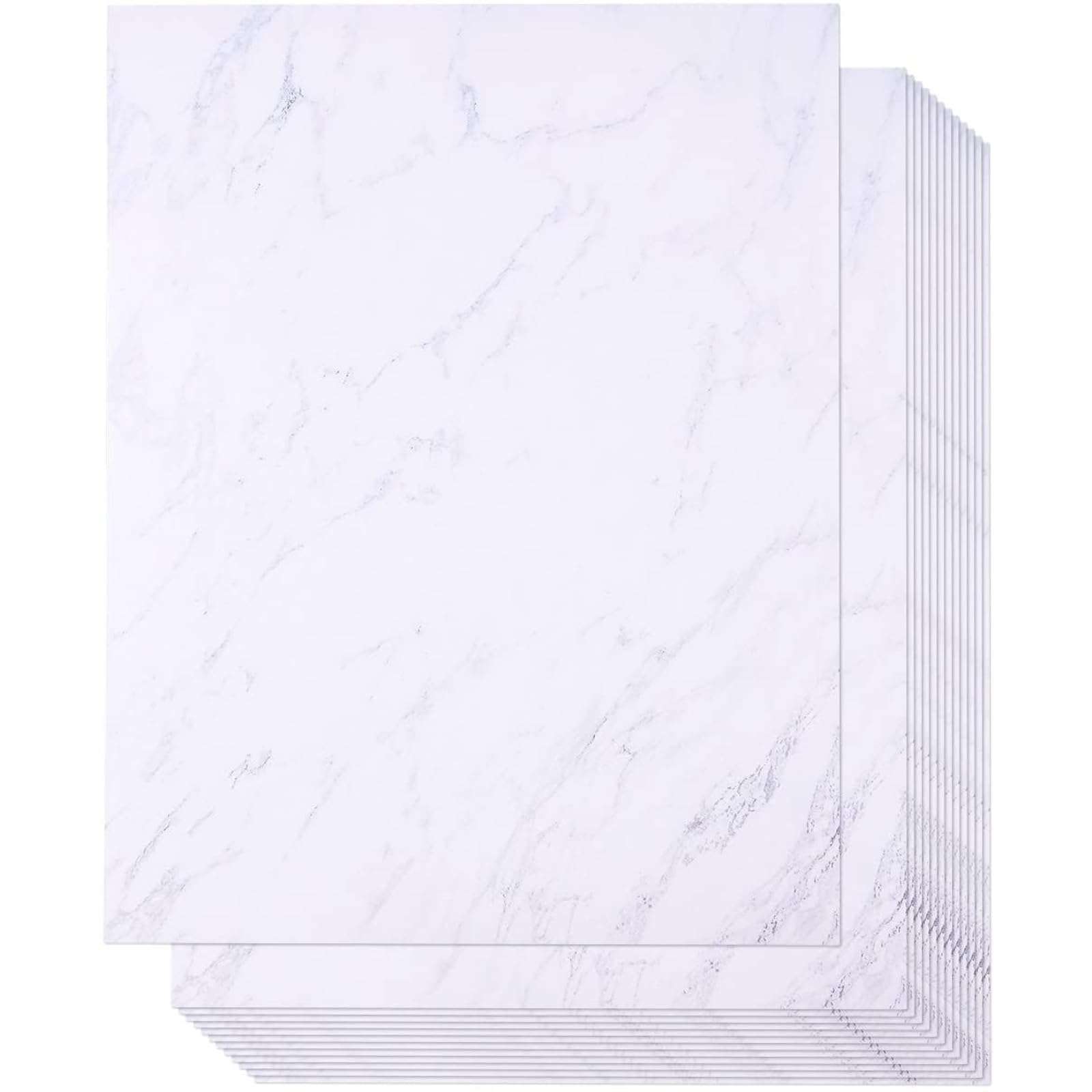 Juvale Stationery Paper - Letter Size 8.5 x 11 In, 96 Sheets - Marble Card Stock & Marbled Copy Sheets for Printing & Crafts - Decorative Marble Themed Paper for Invitations & Scrapbooking 1