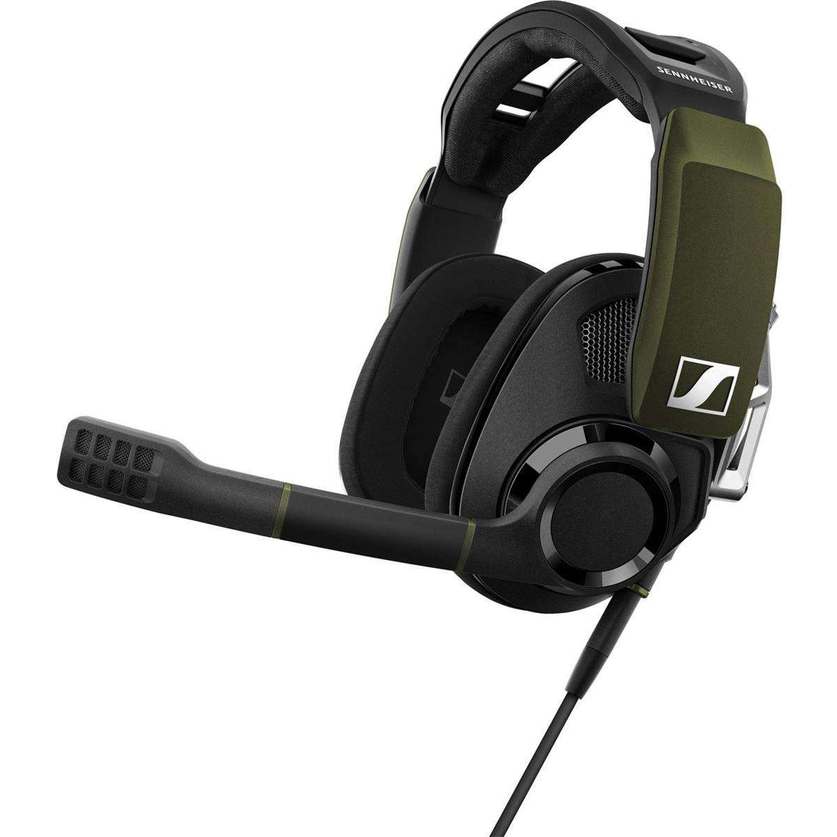 Sennheiser GSP 550 PC Gaming Headset with Dolby 7.1 Surround Sound, Flip-to-Mute microphone, USB connectivity for Dekstop and Laptop compatibility, Open-back ear cups, breathable fabric Headset, black 1
