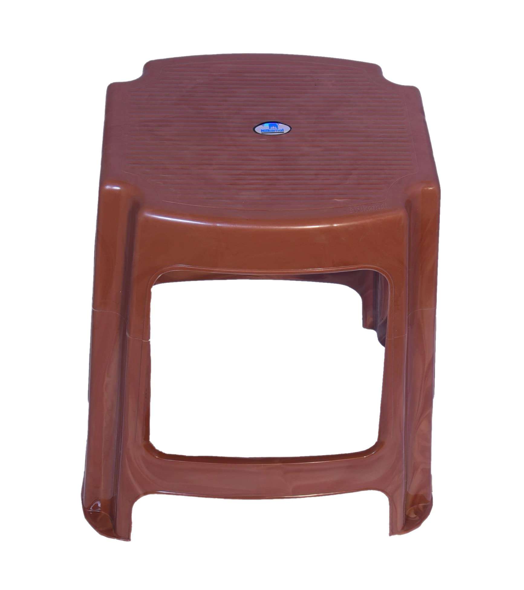 Nilkamal STL06 Strong and Durable Plastic Seating Stool for Home | Bedroom | Bathroom | Kitchen | Living Room | Office | Adult | Kids | Children's & Garden Stool with high Load Capacity (Pear Wood) 5