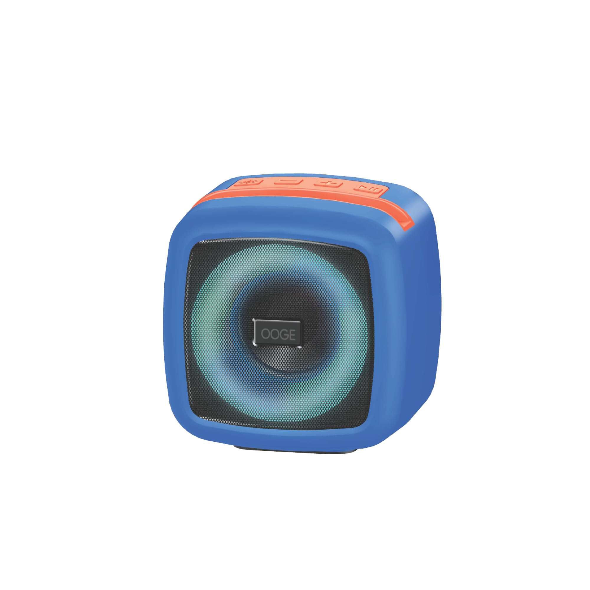 OOGE Vibebox 1000 Bluetooth Speaker | 7W Wireless Speaker with AUX & USB Port | RGB Lights | Type-C Charging | Bluetooth 5.3 | Deep Bass | Compact & Stylish | Blue 1