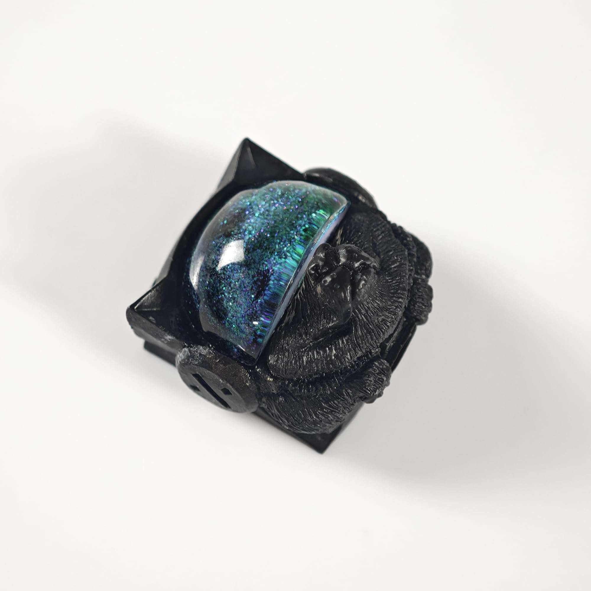 YMDK Space Dog Personality Keycap Homemade Resin Key Caps Cute Interesting Starry Sky Keycap for MX Mechanical Keyboard 3