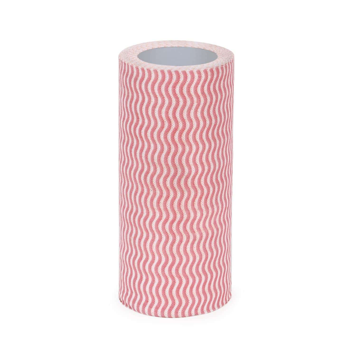 Sizi Kitchen Towel Roll Reusable Washable for Multipurpose Super Absorbent, Dish Towels, Soft Touch Handy Wipes, Alternative - Eco Friendly (Zig Zag Pink, Pack of 2 ,80 Wipes Each Roll ) 1