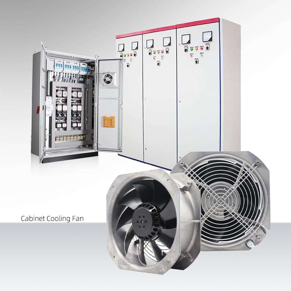 W2E200-HH38-07 eBm Papst W2E200HH3807 2800RPM 230V AC Axial Compact Fan 450CFM 0.29A/0.35A 64W/80W Ball Bearing Fan Dust Proof Ventilation Fans for Control Cabinet HVAC Cooling 5