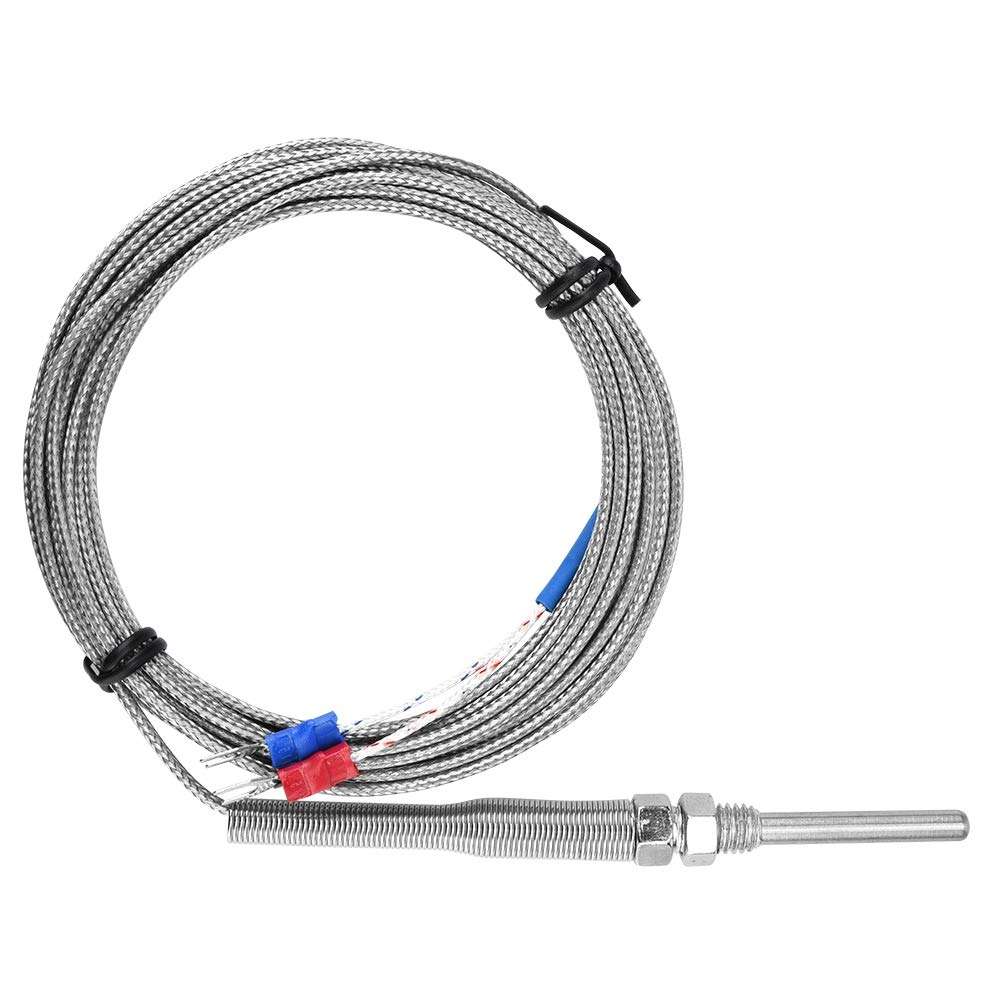 M8 Thread Type K Thermocouple 30mm Probe Temperature Sensor Wire 0-400℃ (4 m) 4