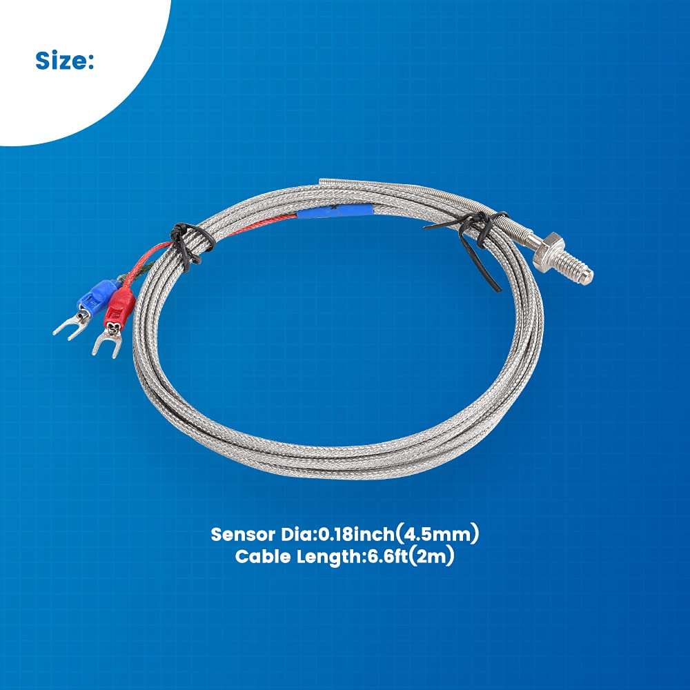 PID Temperature Controller Kit, CGELE Voltage AC 100~240V Comes with SSR 40DA Solid State Relay, K Type Thermocouple Sensor, and Black Heat Sink 4