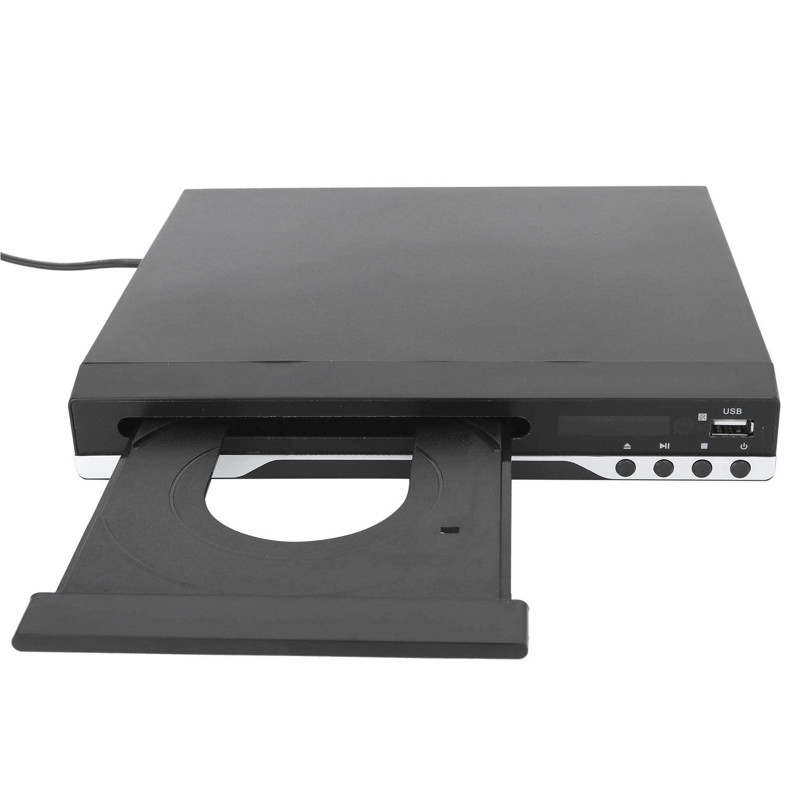 DVD Player, Mini Portable DVD/VCD/CD Disc Player Video Disc Player, with Remote Control and AV Cable, Compatible for CPRM, for Home Audio and Video Device(Black) 4