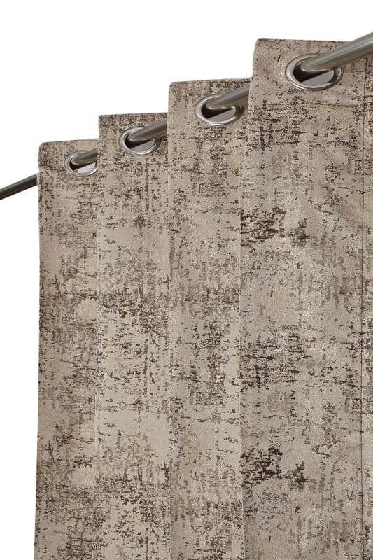 gsd home Premium Heavy Jacquard Fabric Room Darkening Creation Texture Design Curtains 8 Feet for Door, Brown, 2 Pieces 1