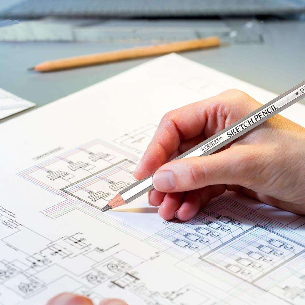 dainayw Professional Drawing Sketching Pencils Set, 24 Pieces Art Pencils (14B - 9H), Graphite Shading Pencils for Beginners & Pro Artists 6