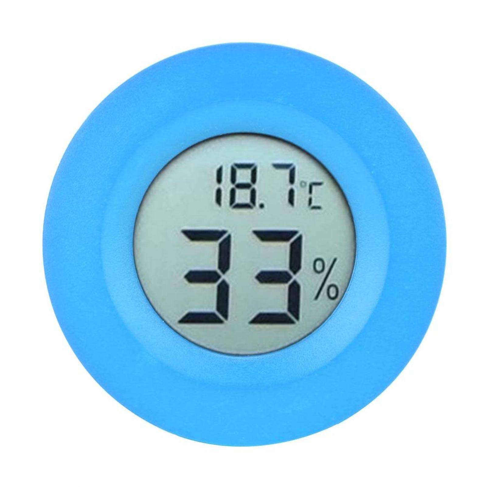 Mini Thermometer Hygrometer Humidity Digital LCD Humidity Monitor Meter Gauge Indoor Temperature Circular Embedded Digital LCD Display, -50~70 °C 10% - 99%(Blue) 1
