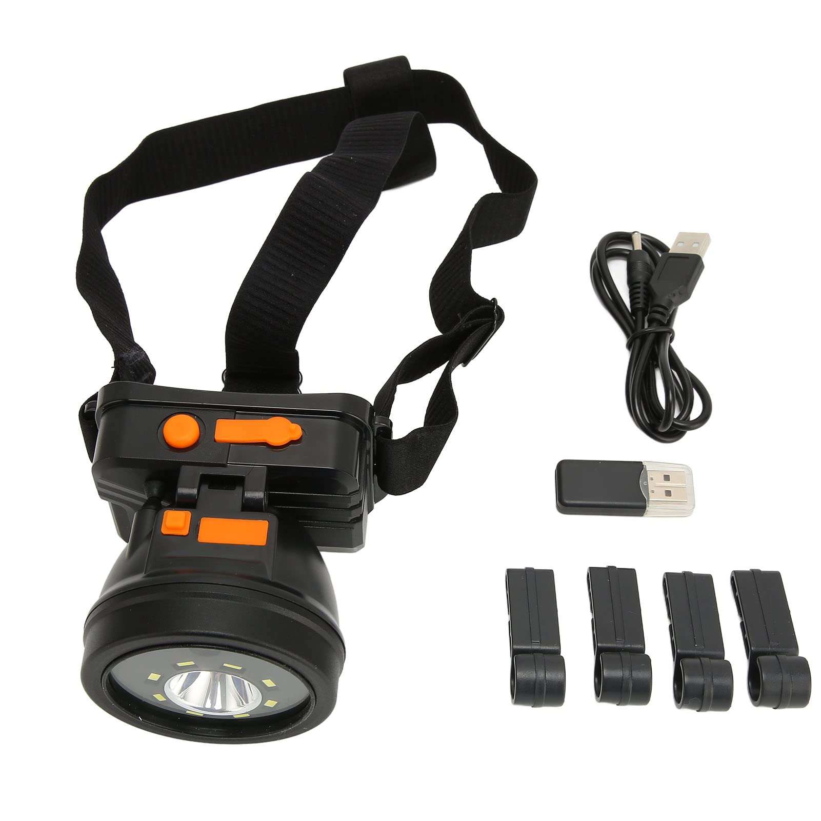 Headlamp Video Camera, Rechargeable Hands Head Mounted Camera 1080P for Outdoor(Black) 6