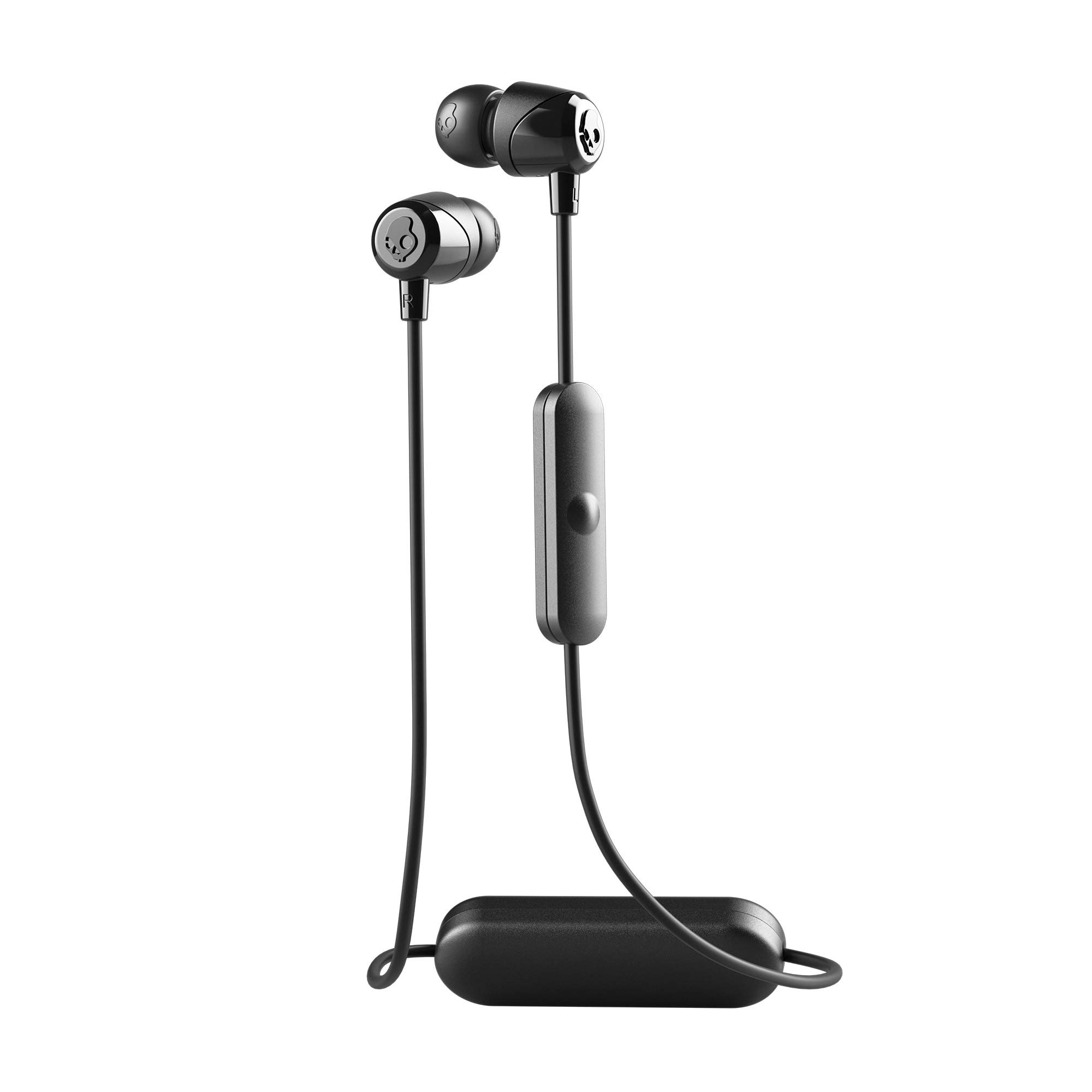 Skullcandy Jib Bluetooth Wireless In-Ear Earbuds with Microphone for Hands-Free Calls, 6-Hour Rechargeable Battery, Included Ear Gels for Noise Isolation, Black/Street (Renewed)