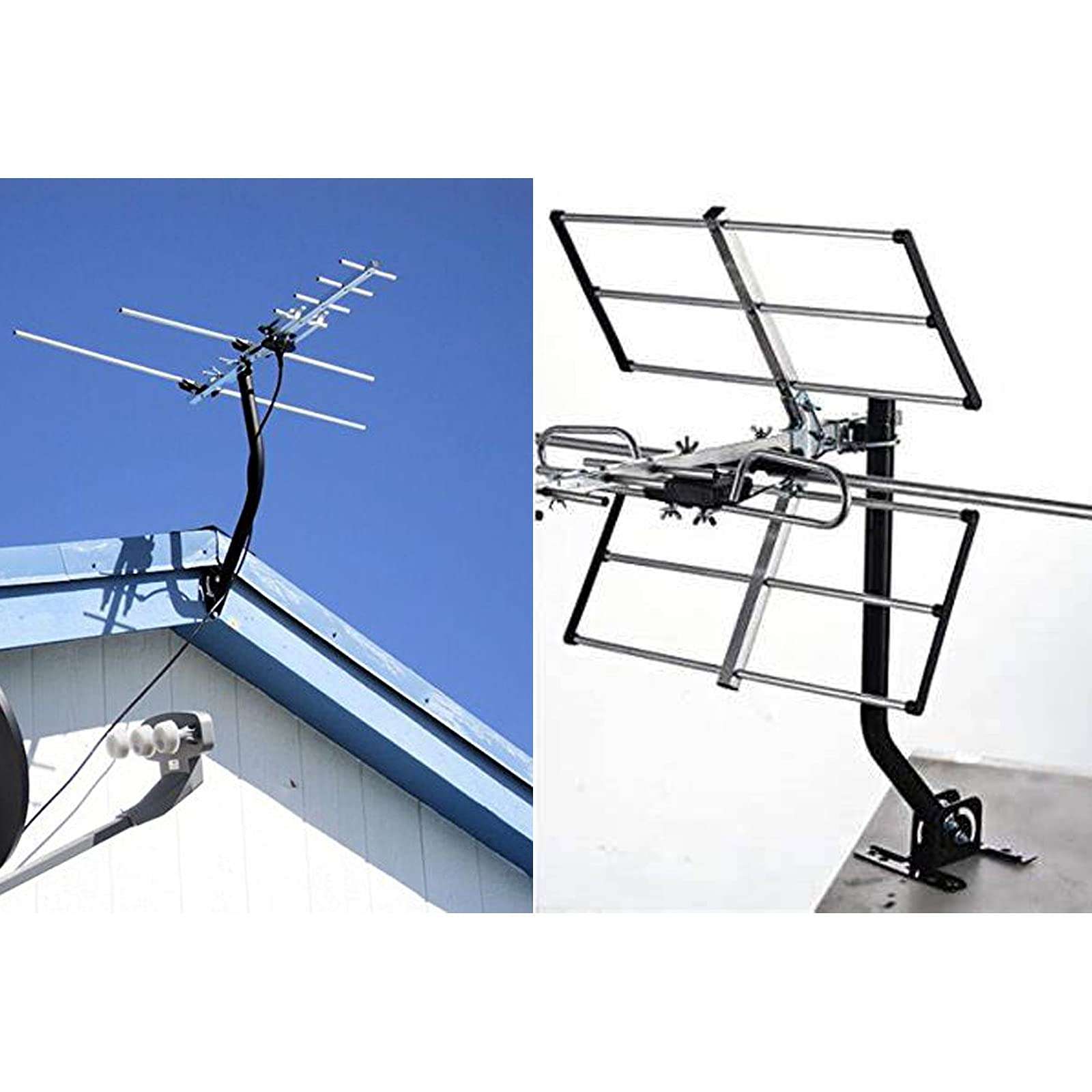 Adjustable Antenna Mount Pole Bracket Outdoor/Attic TV Weather Station Mounting Pole, Weather Proof Weather Universal J Mount Brackets - Reversible, Easy Installation 6