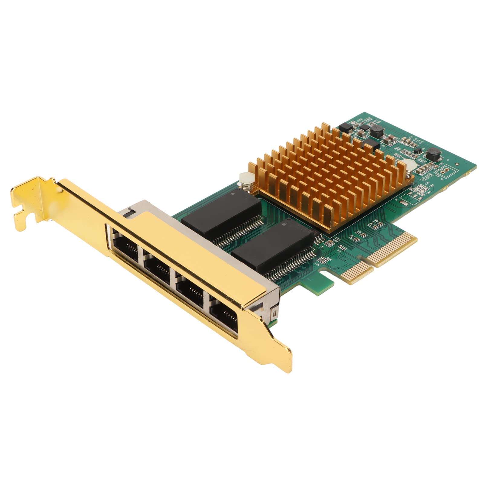 4 Port RJ45 PCI E Gigabit Ethernet Card, PCI Express Network Card I350 Chip PCI Express Network Adapter Card Fast Ethernet PCI E Network Adapter 1