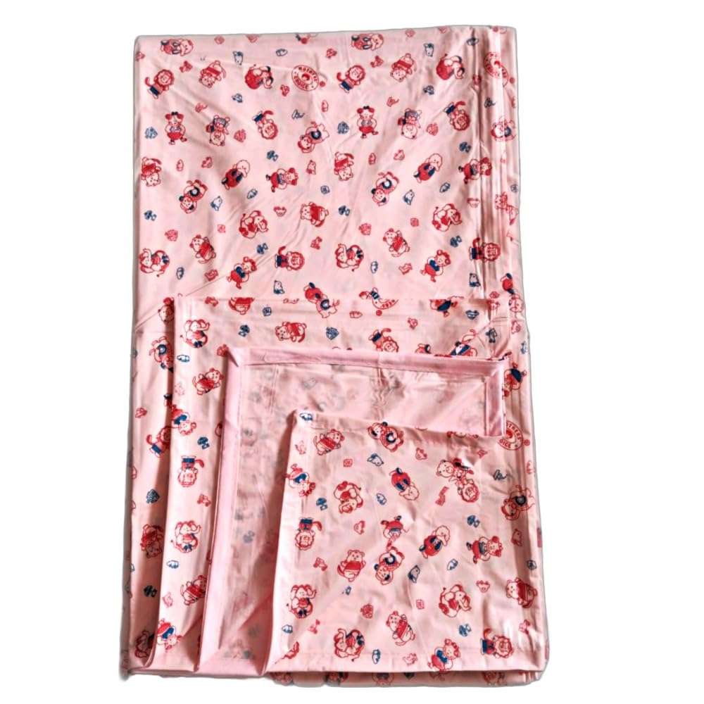 Mothers Choice® Single Waterproof PVC Plastic Mattress Protector/Bed Protection Sheet for Baby and Adult, 78 x 52 Inches - Pack of 1 - Pink 1