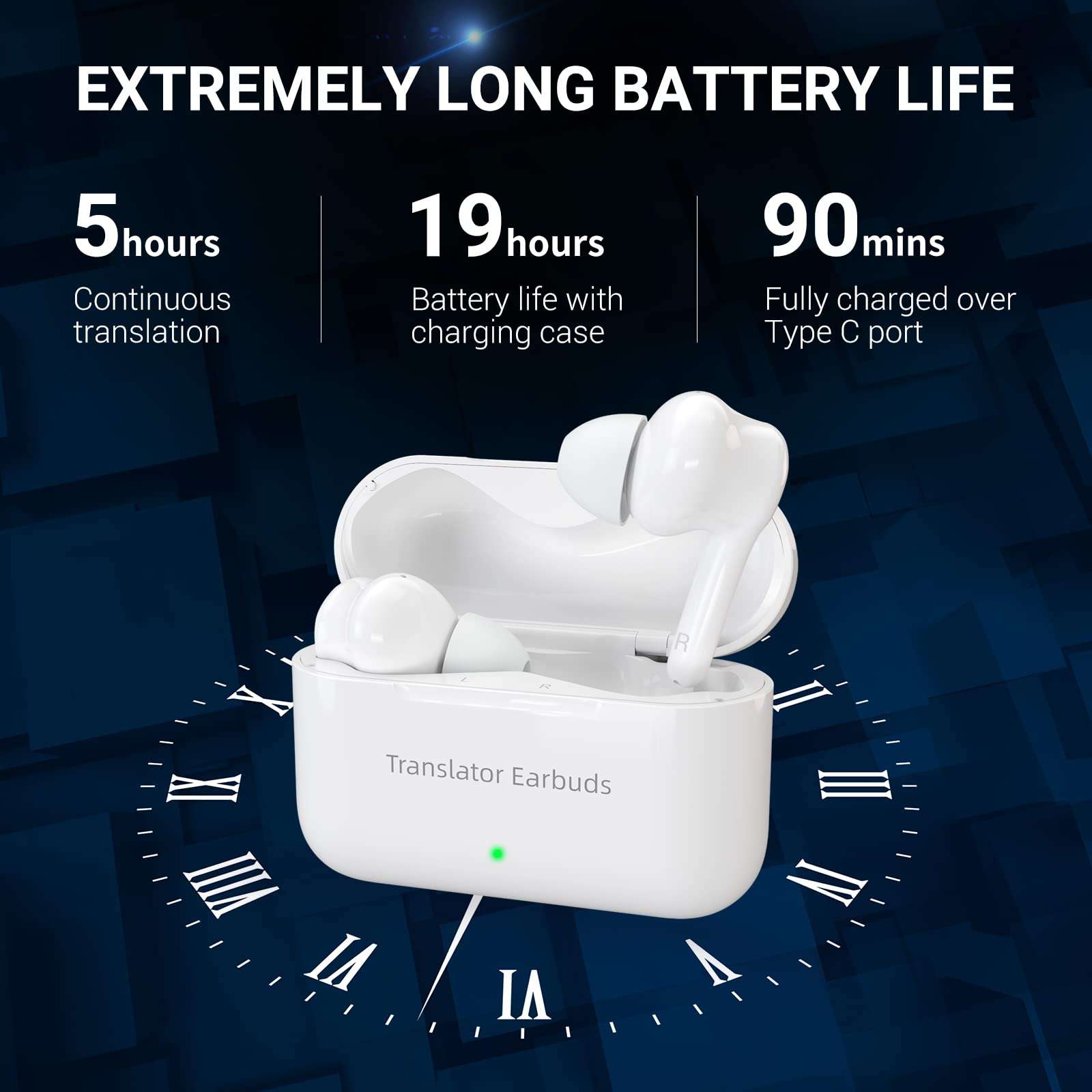 Xupurtlk Language Translator Earbuds, 71 Languages, Bluetooth & App, 56 Accents, 97% Translation Accuracy, 5 Hours Battery Life 3