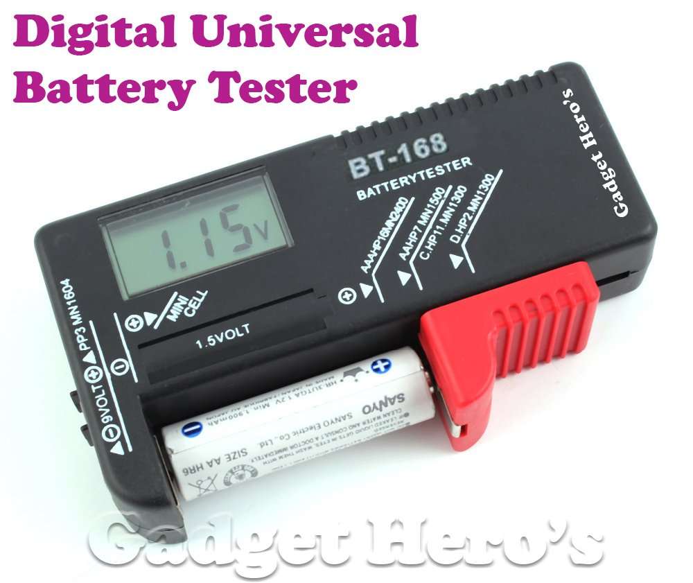 Geek Lab Digital Battery Tester BT-168D and Voltage Indicator For 1.5V AA AAA C D 9V 3V Button Cell 6